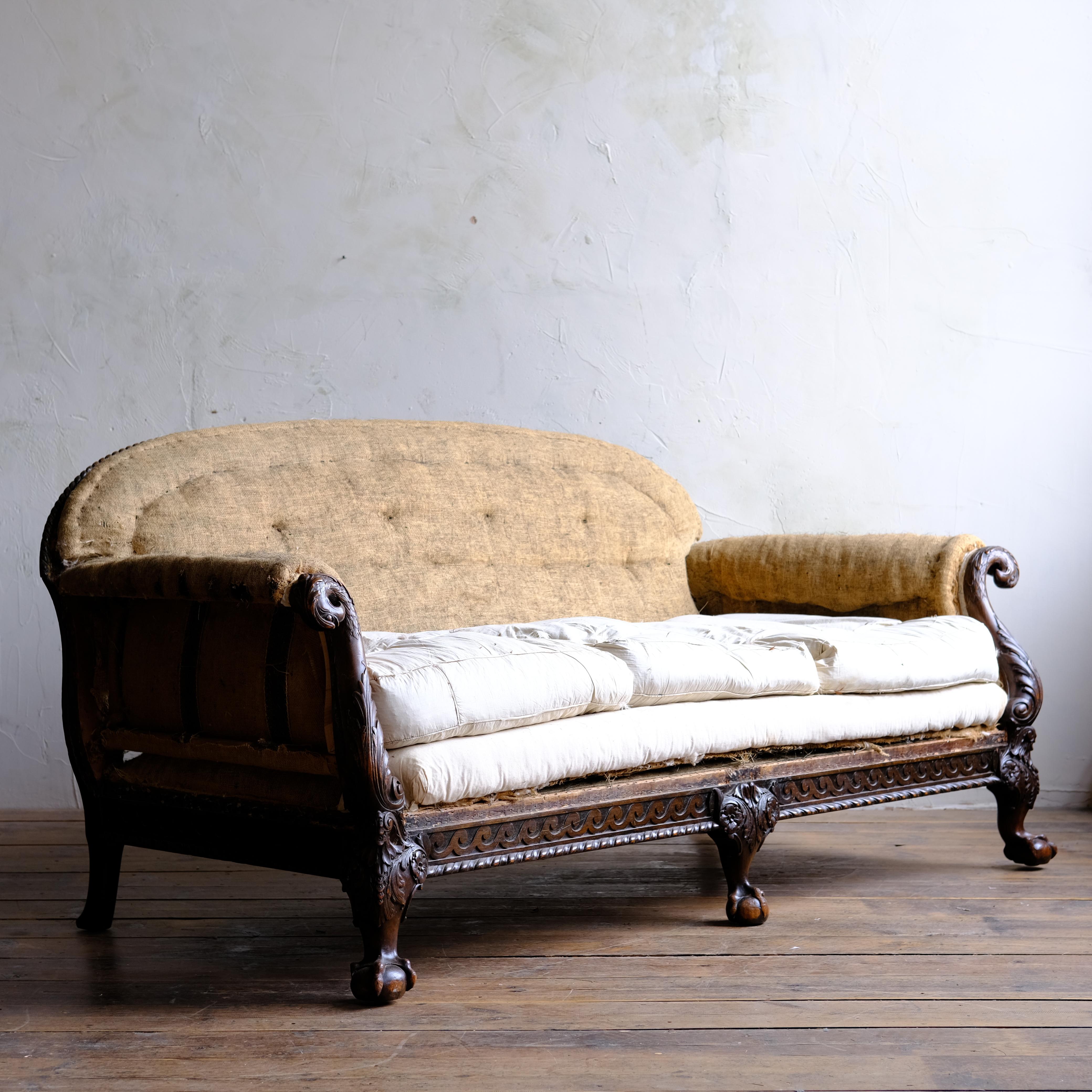 Victorian Antique Deep Seated Country House Sofa C1900