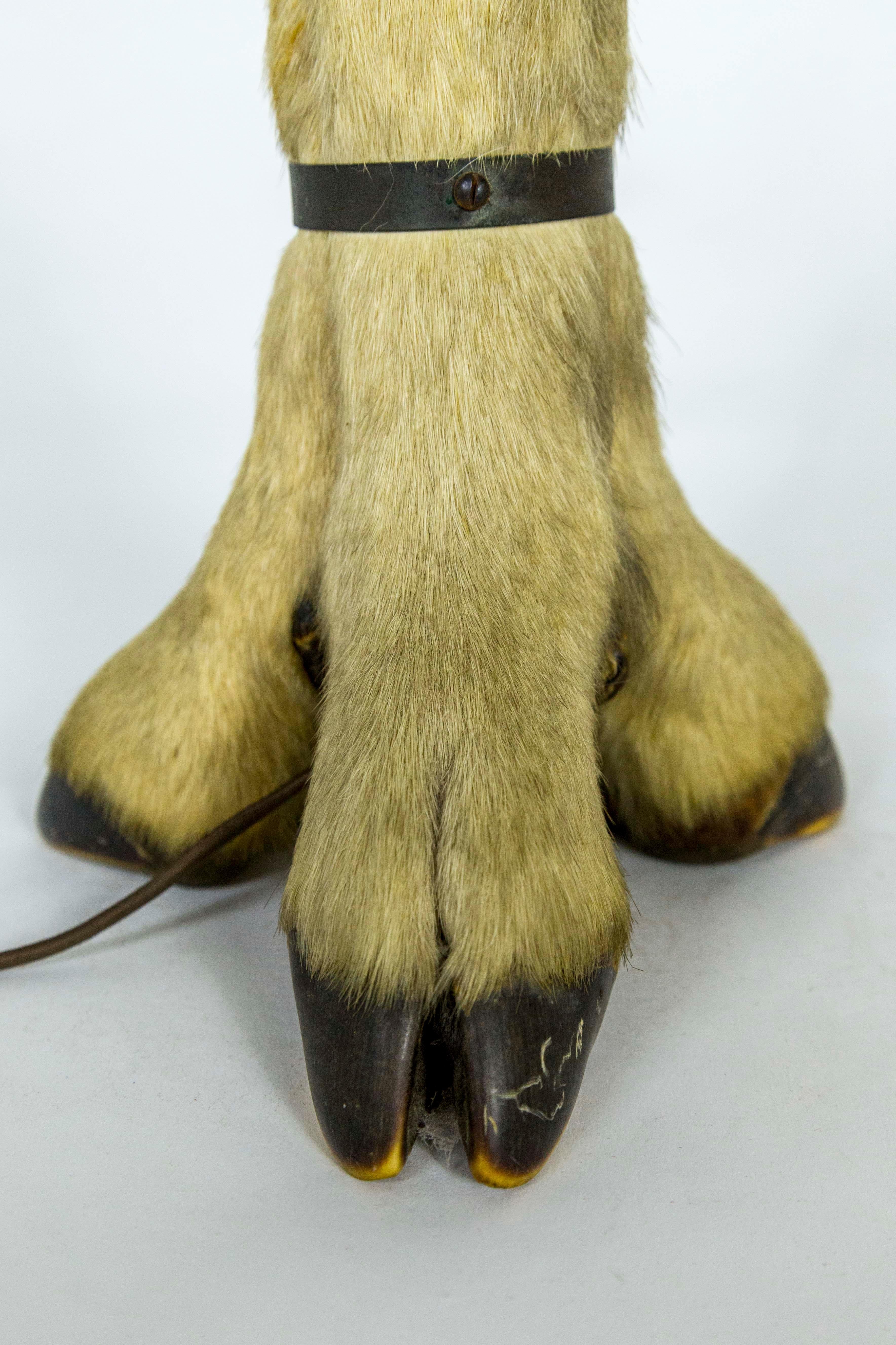 Antique Deer Hoof Table Lamp For Sale 1