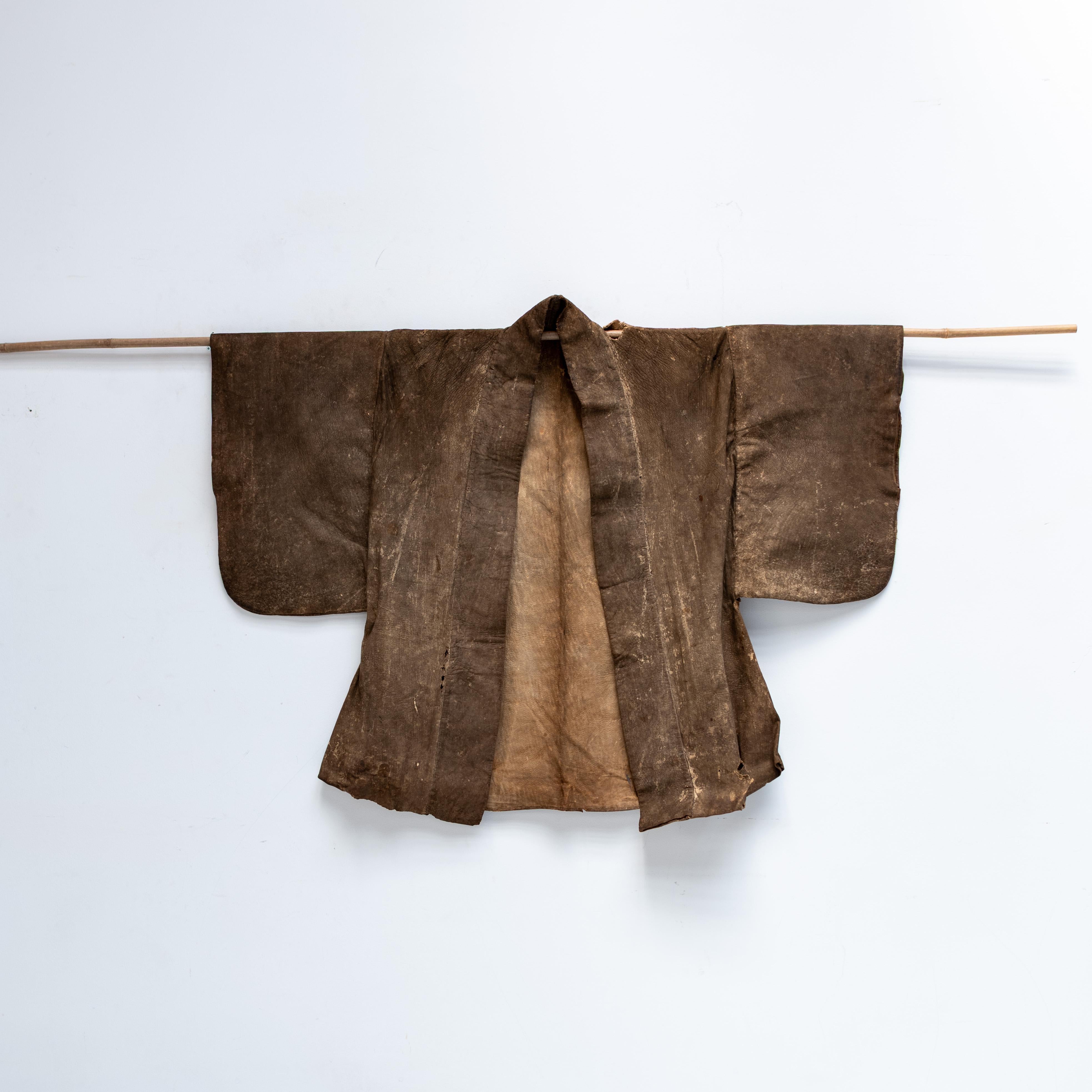 Japonais Manteau ancien en peau de cerf, Hanten, Japon, XIXe siècle en vente