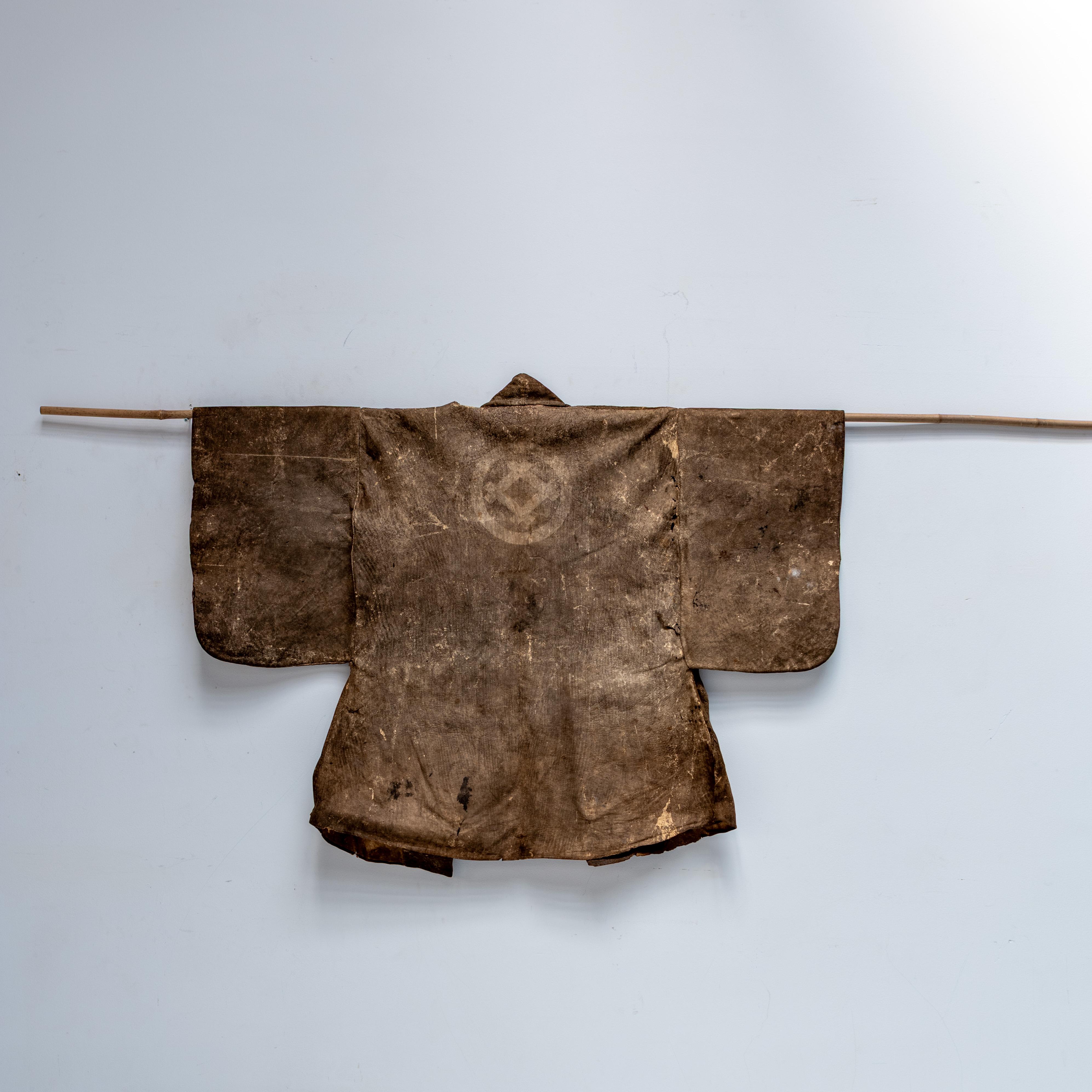 Manteau ancien en peau de cerf, Hanten, Japon, XIXe siècle en vente 1