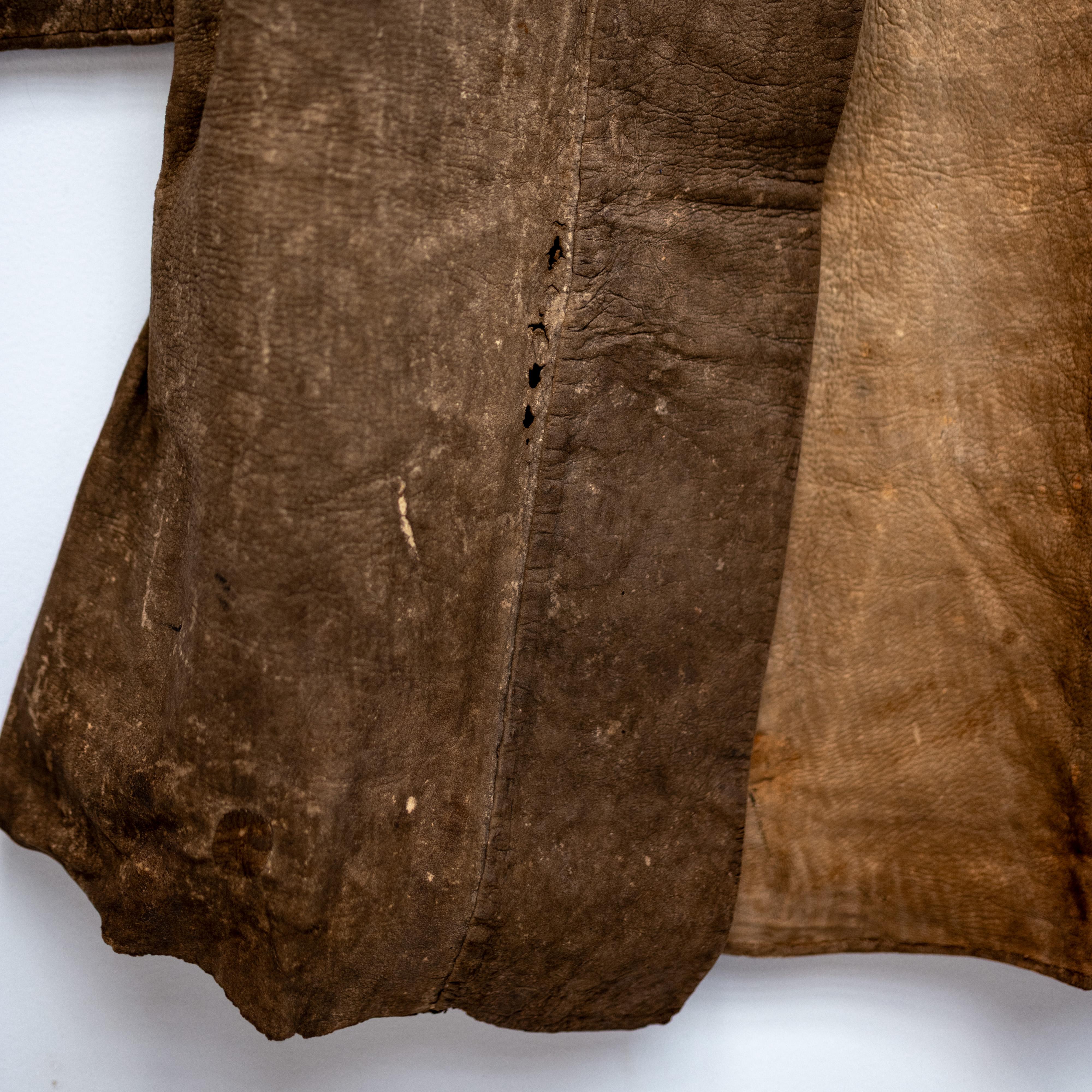 Manteau ancien en peau de cerf, Hanten, Japon, XIXe siècle en vente 4