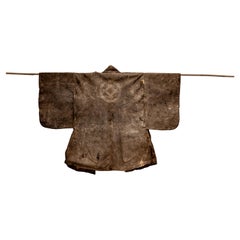Antique Deerskin Coat, Hanten, Japan, 19th Century
