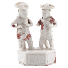 Antique Dehua Blanc de Chine Whistles European Figures Dutchman, 17th C