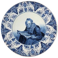 Antique Delft Porcelain Charger, Holland