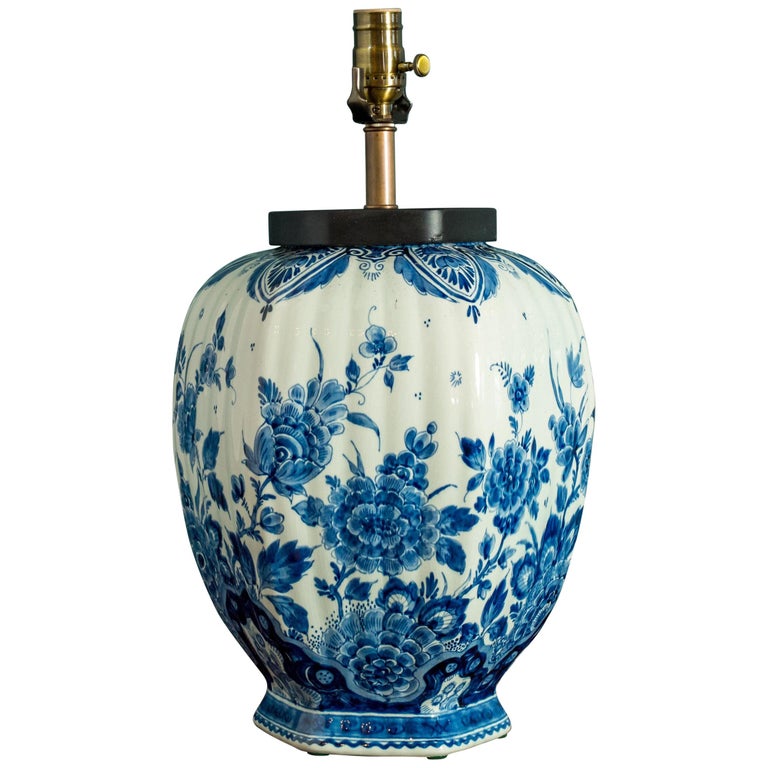 Antique Delft Table Lamp at 1stDibs delft lamp antique, antique delft lamps, delft blue table