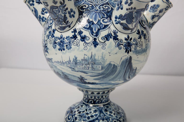 Antique Delft Tulipiere Blue and White Tulip Holder at 1stDibs
