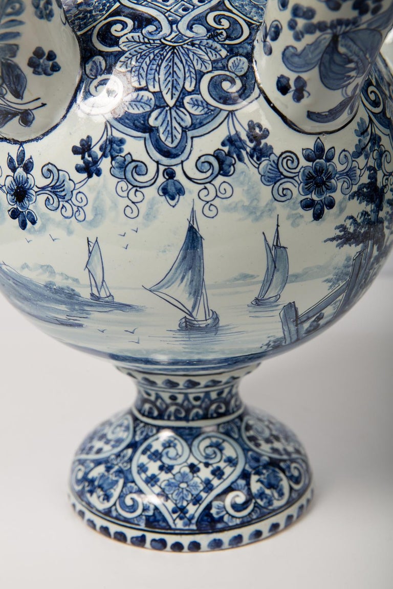 Antique Delft Tulipiere Blue and White Tulip Holder at 1stDibs
