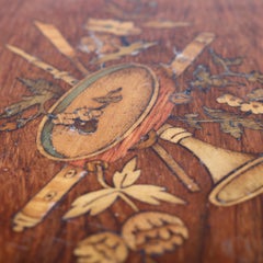 Antique Deluxe Model Walnut Marquetry Polyphon Single Comb Music Box, circa 1890