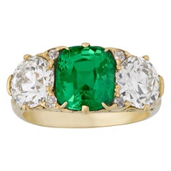 Antique Demantoid Garnet Ring, 4.50 Carat
