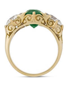 Antique Demantoid Garnet Ring, 4.50 Carat