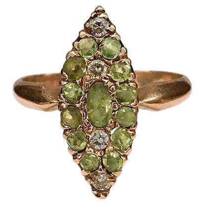 Anillo de Oro Ruso Demantoide Antiguo en Bueno estado para la venta en Cairo, EG