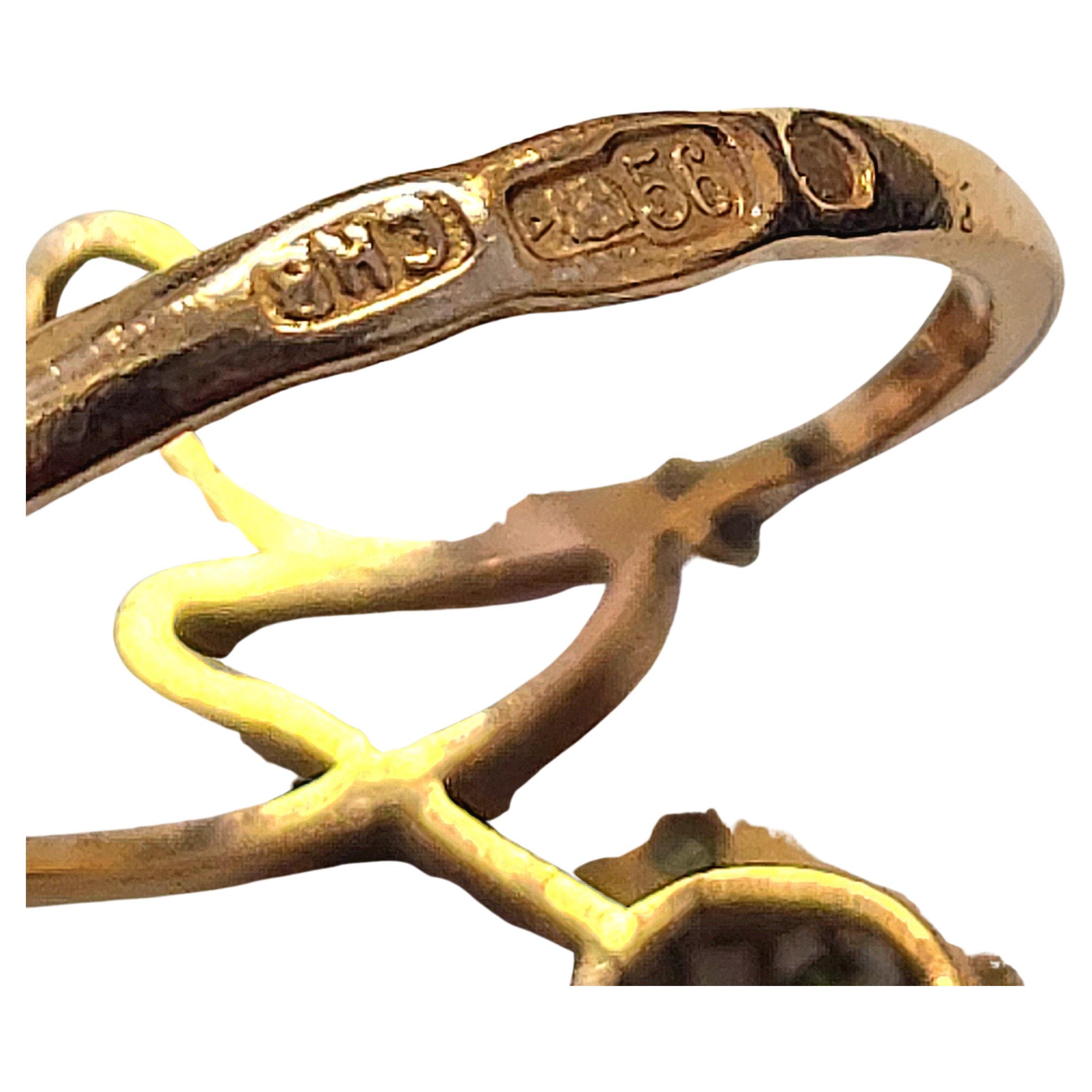 Antiker russischer Demantoid-Goldring im Zustand „Gut“ in Cairo, EG