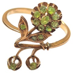 Antique Demantoid Russian Gold Ring