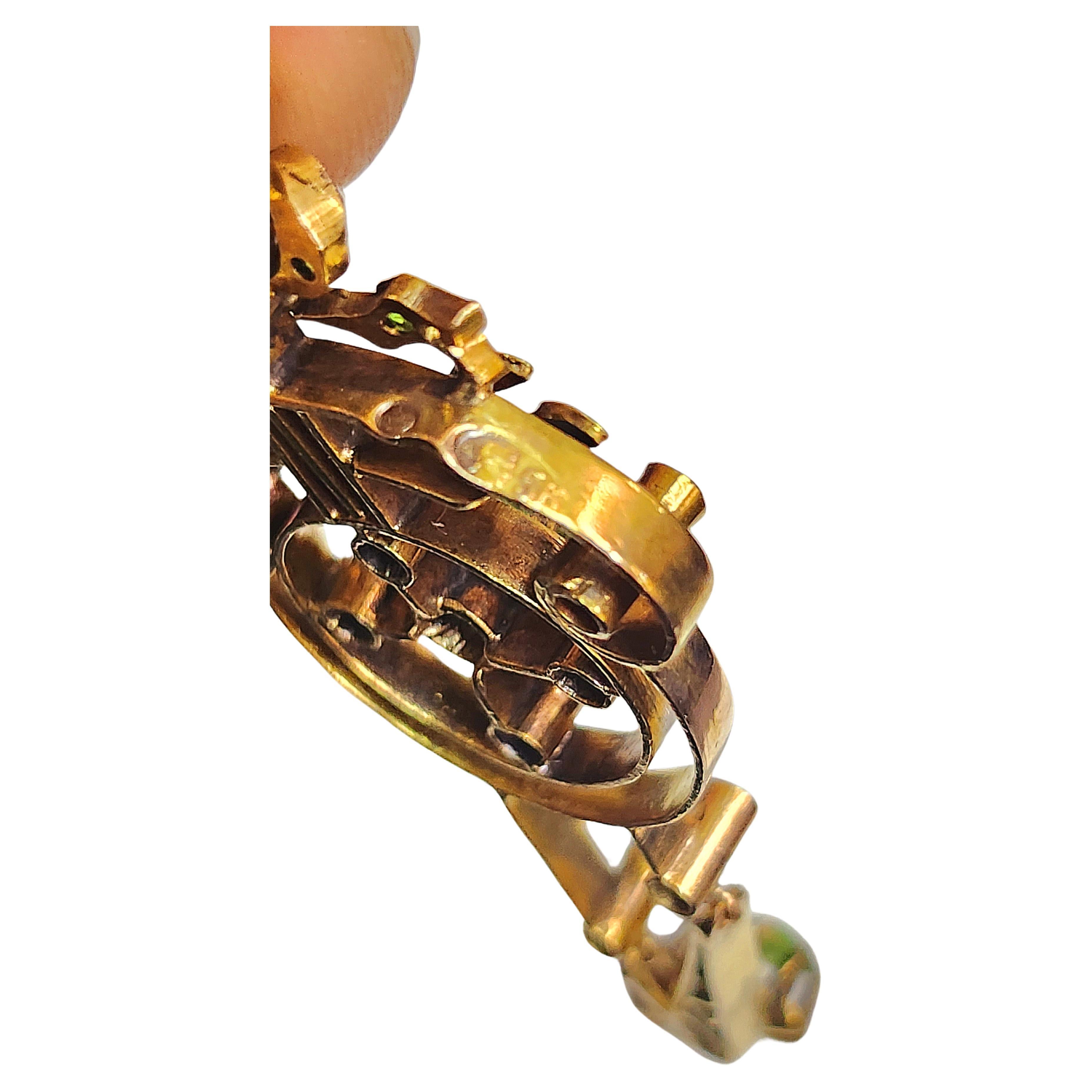 Antique Demantoied Russian Gold Pendant For Sale 1
