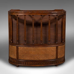 Antique Demi Lune Stick Stand, French, Bergere, Hall, Umbrella Rack, Edwardian