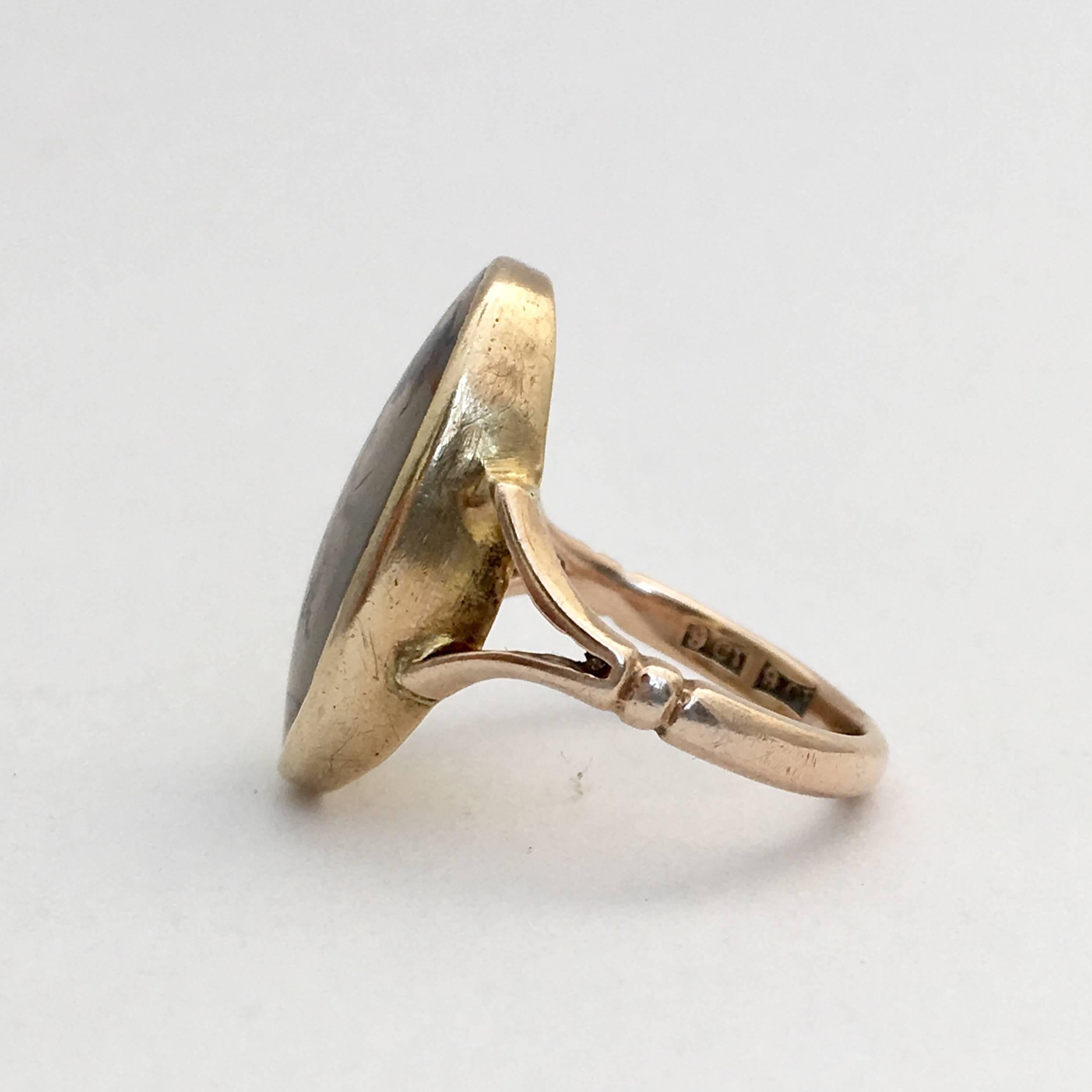 tree agate ring