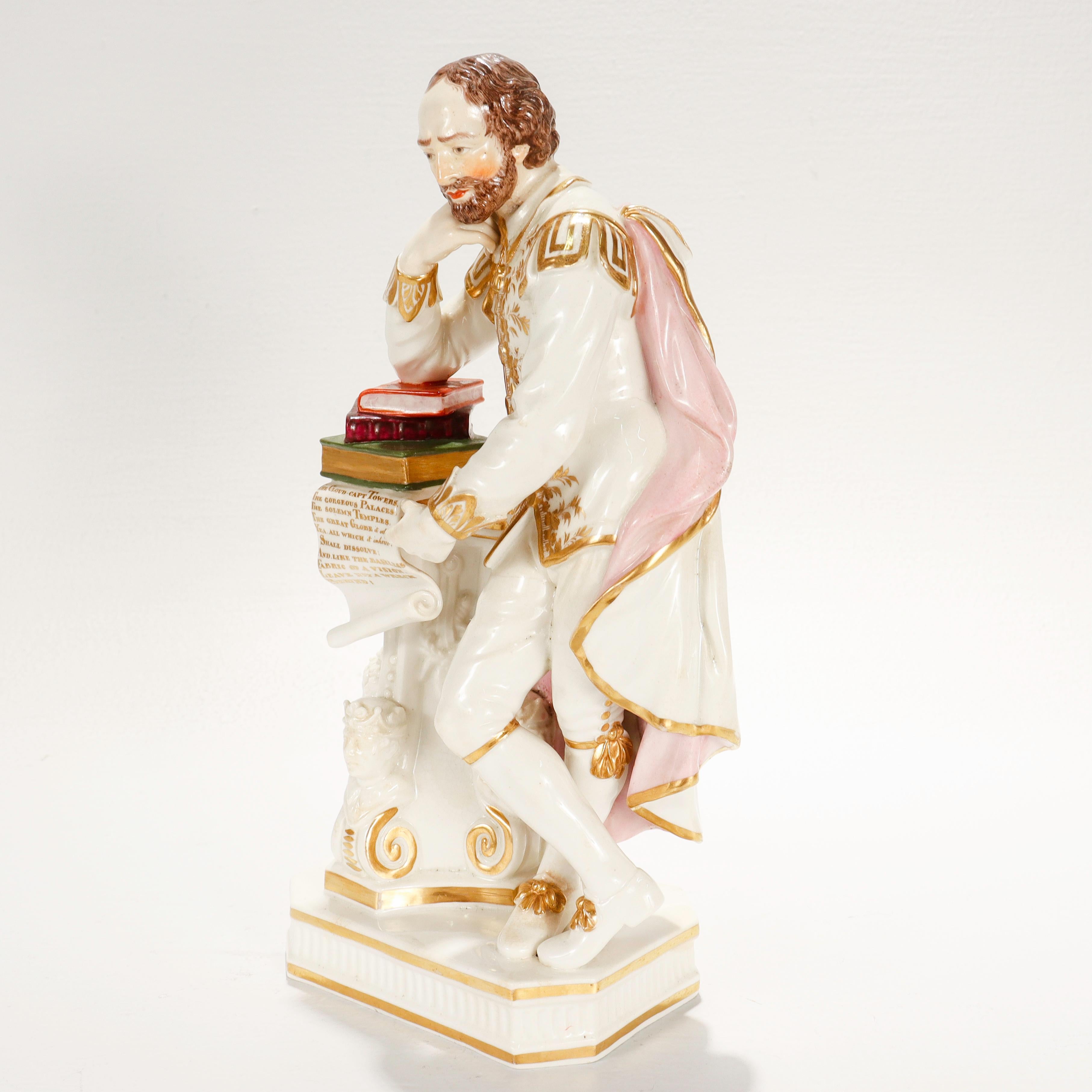 Ancienne figurine en porcelaine de Derby de William Shakespeare modèle n° 305 en vente 4