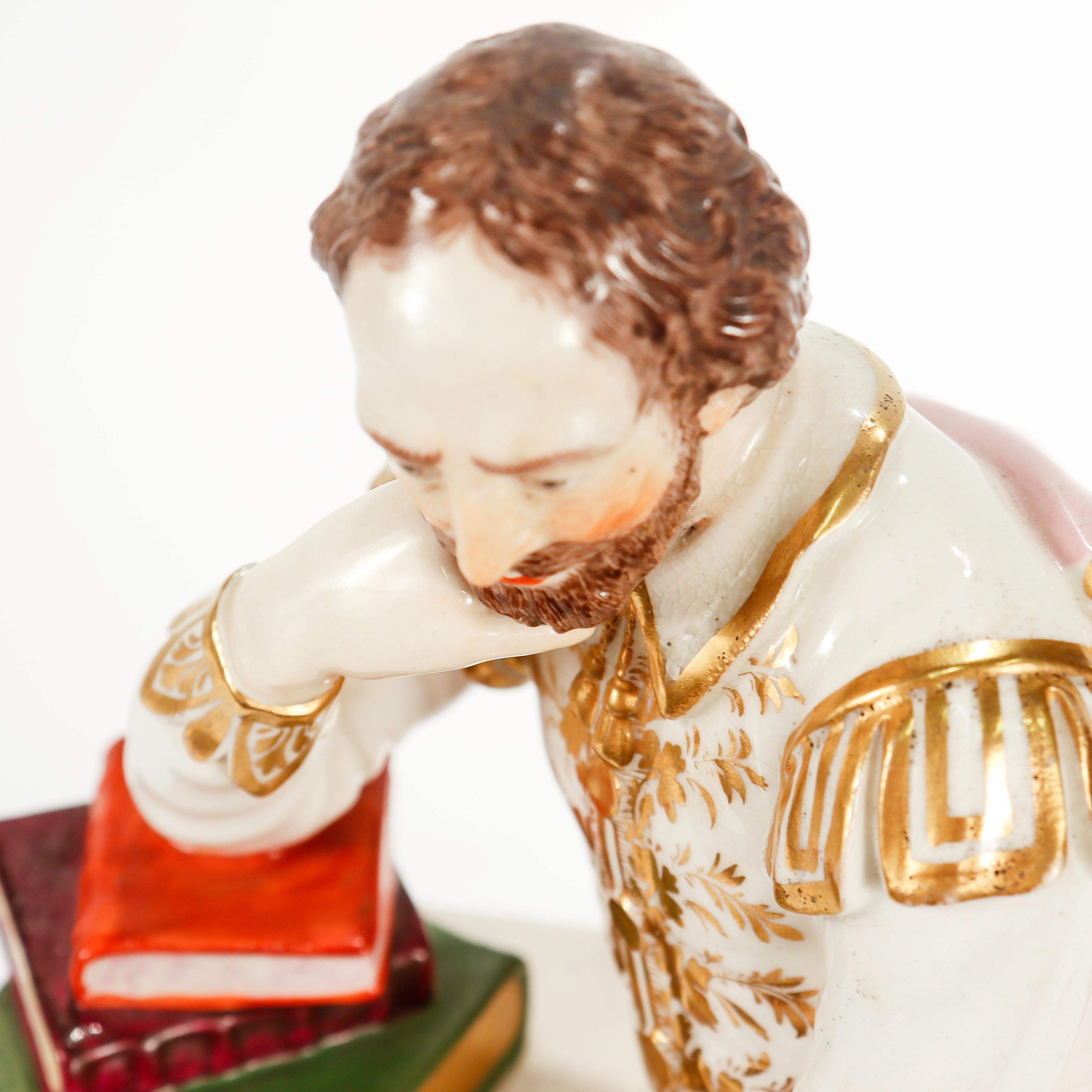 Ancienne figurine en porcelaine de Derby de William Shakespeare modèle n° 305 en vente 8