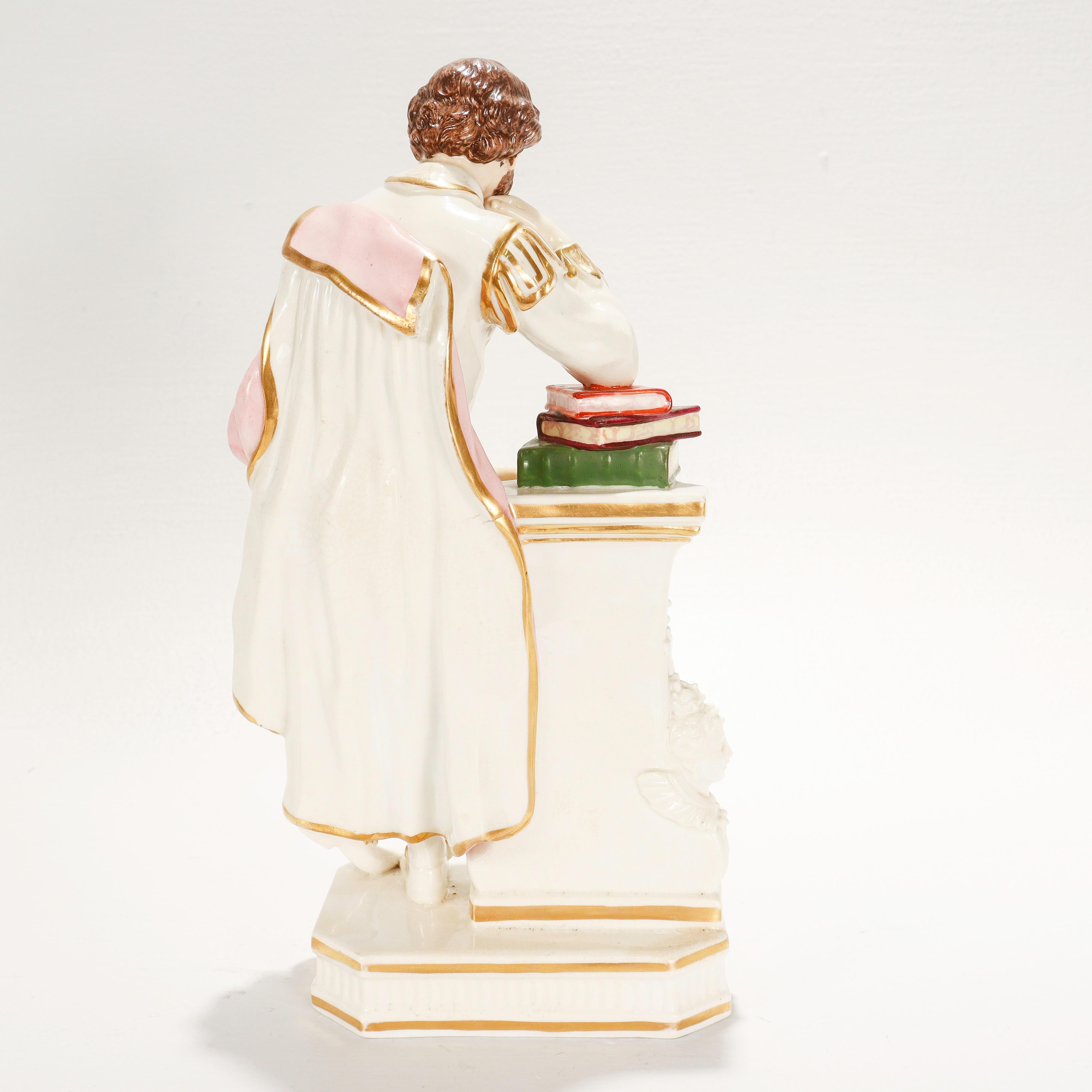 Antique Derby Porcelain Figurine of William Shakespeare Model No. 305 For Sale 2