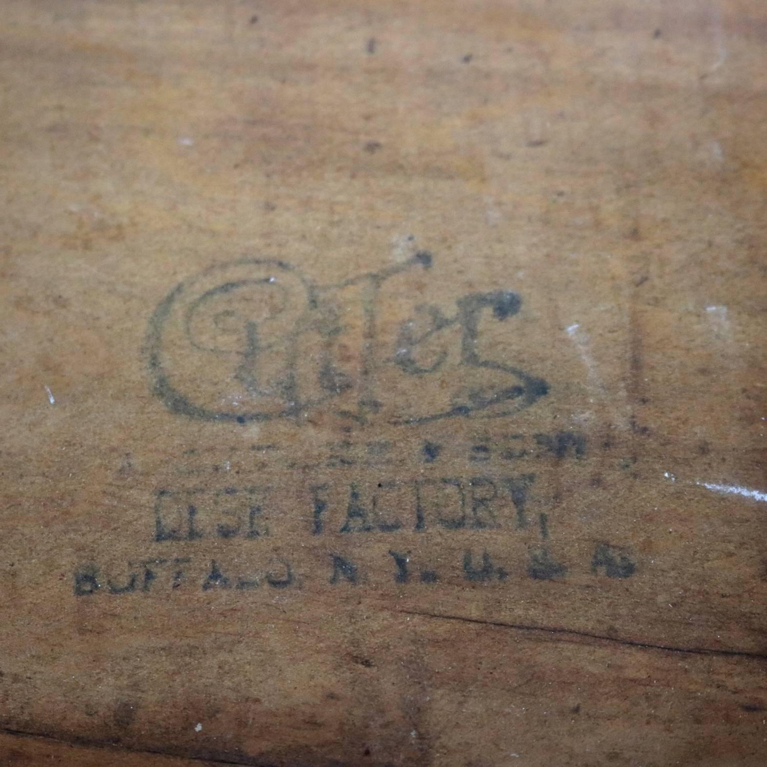 20th Century Antique Derby School Paneled Quarter Sawn Oak S-Roll Top Desk by Cutler