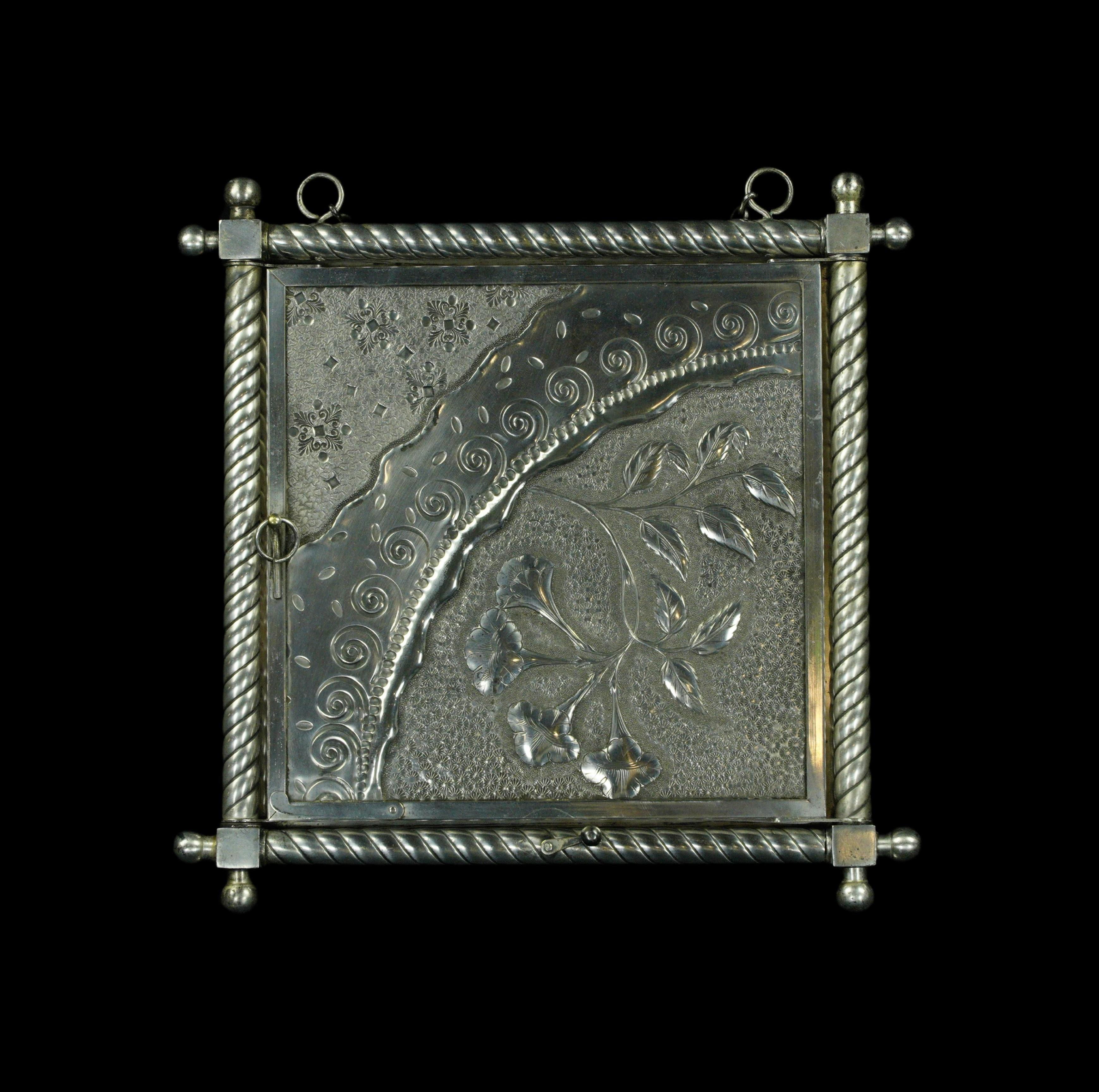 Antike Derby Silver Co. Silver Tri-Fold Rasierspiegel im Angebot 4