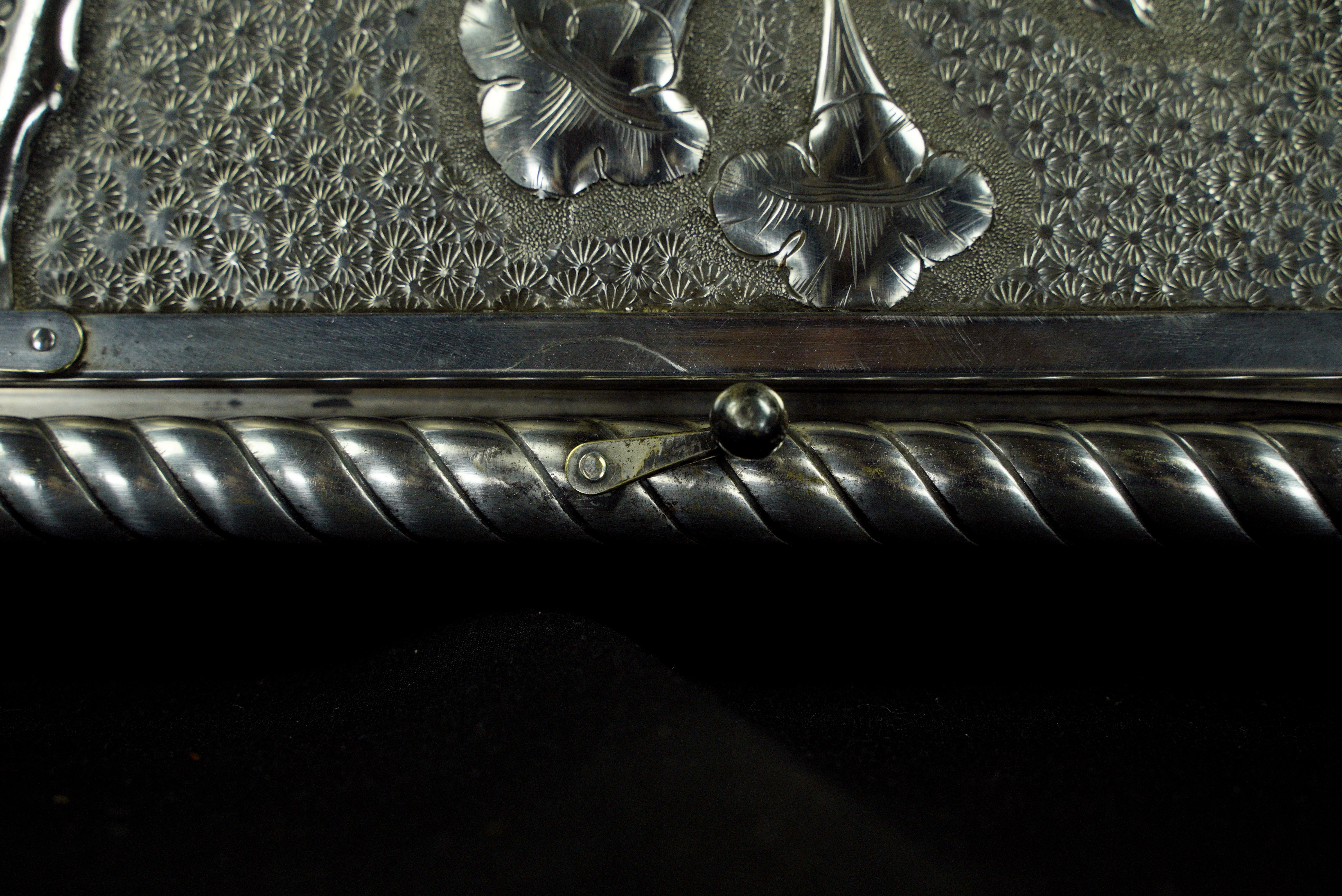 Antike Derby Silver Co. Silver Tri-Fold Rasierspiegel (amerikanisch) im Angebot