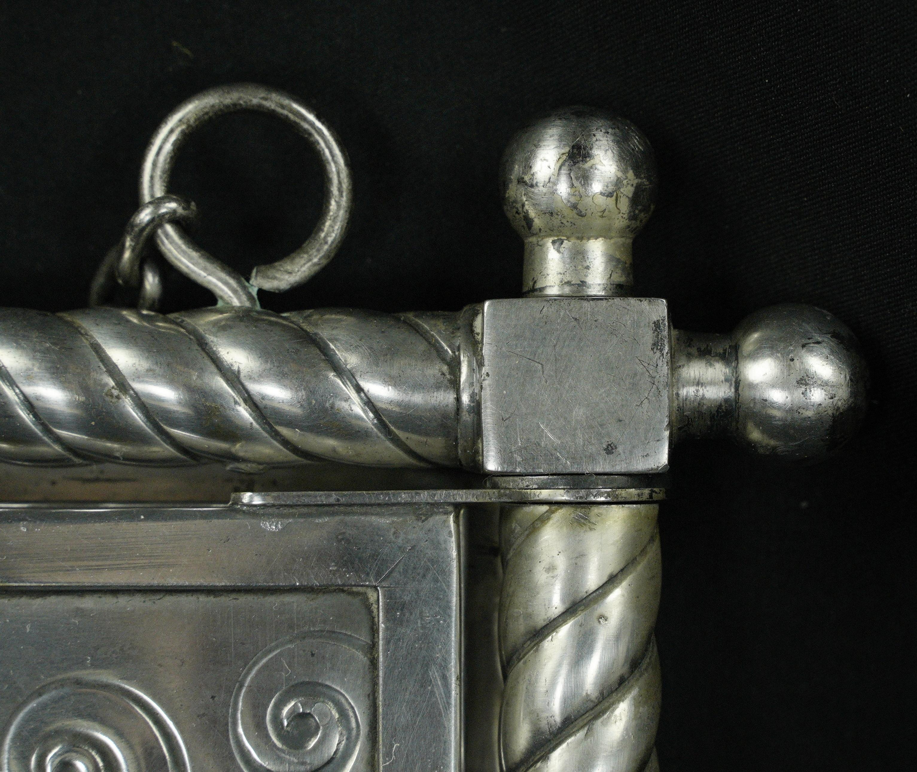 Antike Derby Silver Co. Silver Tri-Fold Rasierspiegel im Angebot 1