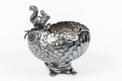 Antique Derby Victorian Silver Plate Squirrel Nut Dish