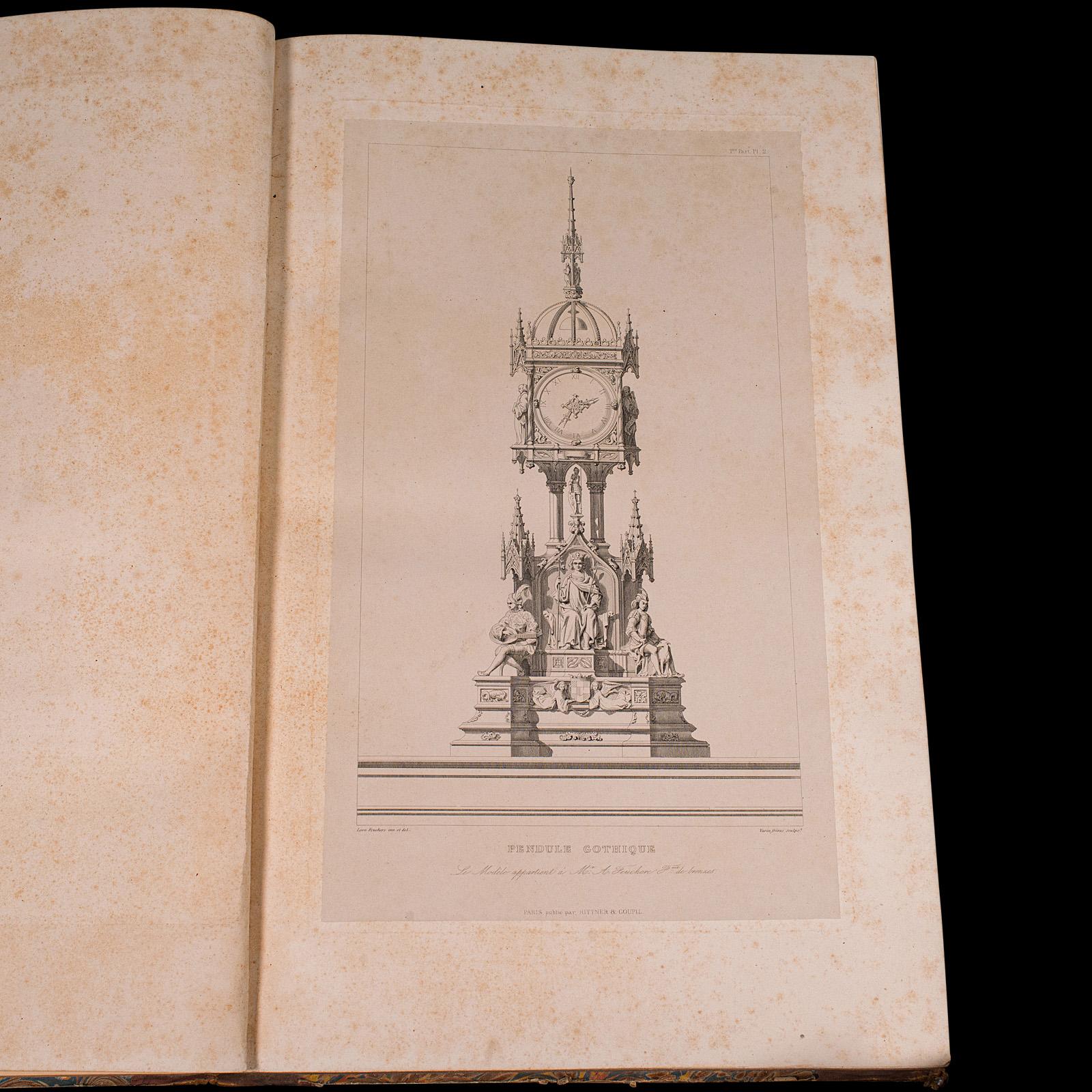 Early Victorian Antique Design Catalogue, Art Industriel, French, Architecture Folio, Victorian
