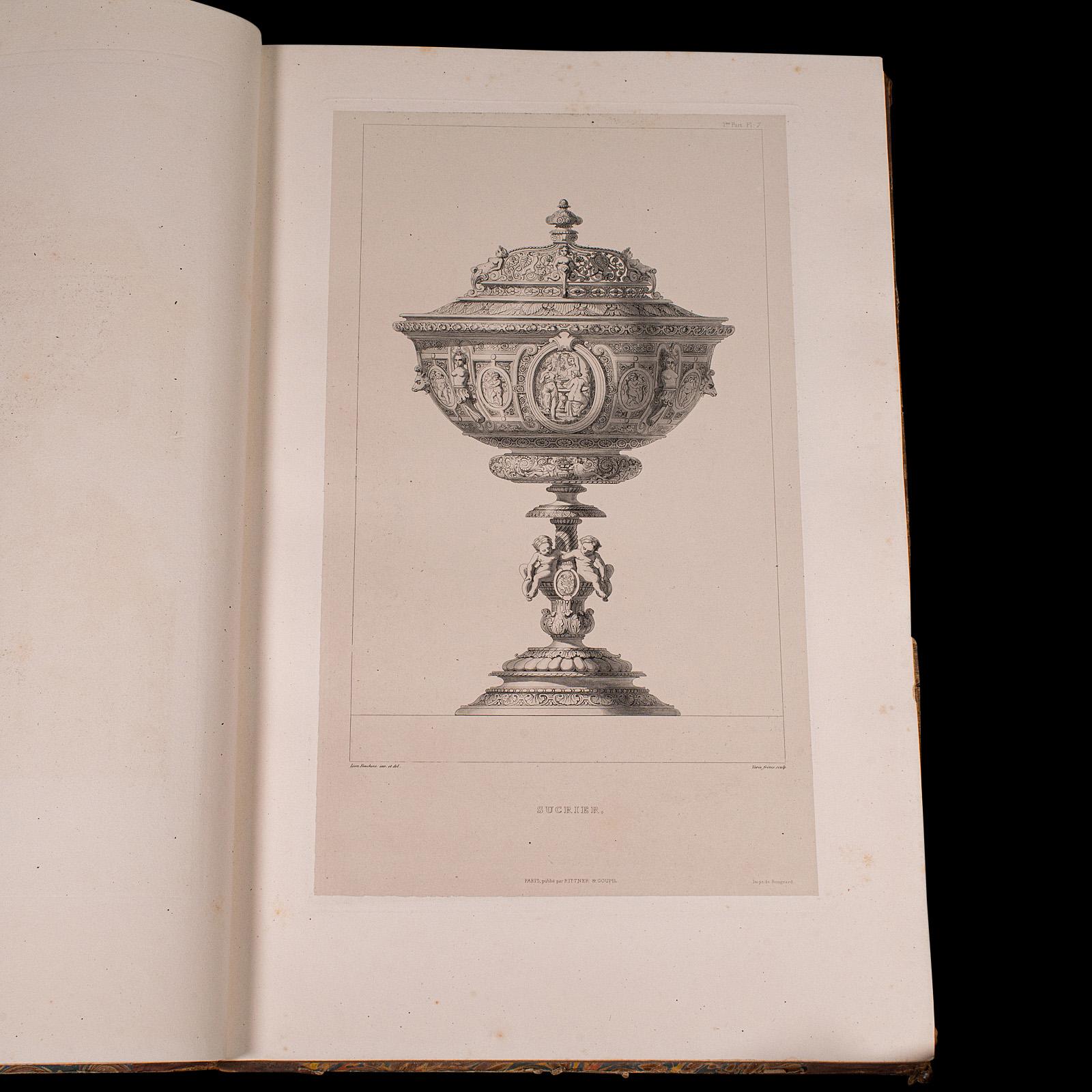 19th Century Antique Design Catalogue, Art Industriel, French, Architecture Folio, Victorian