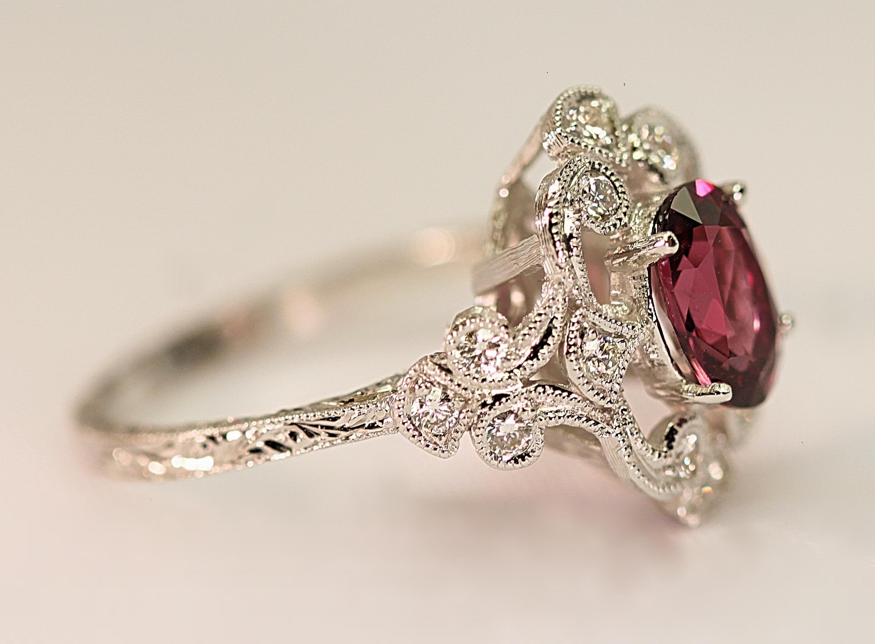 customize rhodolite garnet engagement rings