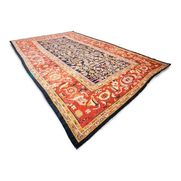 Hand-Knotted Antique Design Wool Rug Ziegler Sultanabad, circa 1890 For Sale