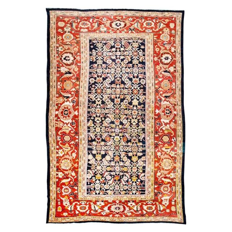 19th Century Antique Design Wool Rug Ziegler Sultanabad, circa 1890 For Sale
