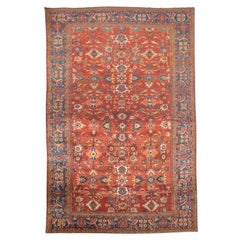 Tappeto antico di design in lana Ziegler Sultanabad Rugs, circa 1890