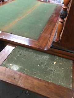 Antique Desk Cabinet in Inlaid Walnut Wood, with Concealed Elements