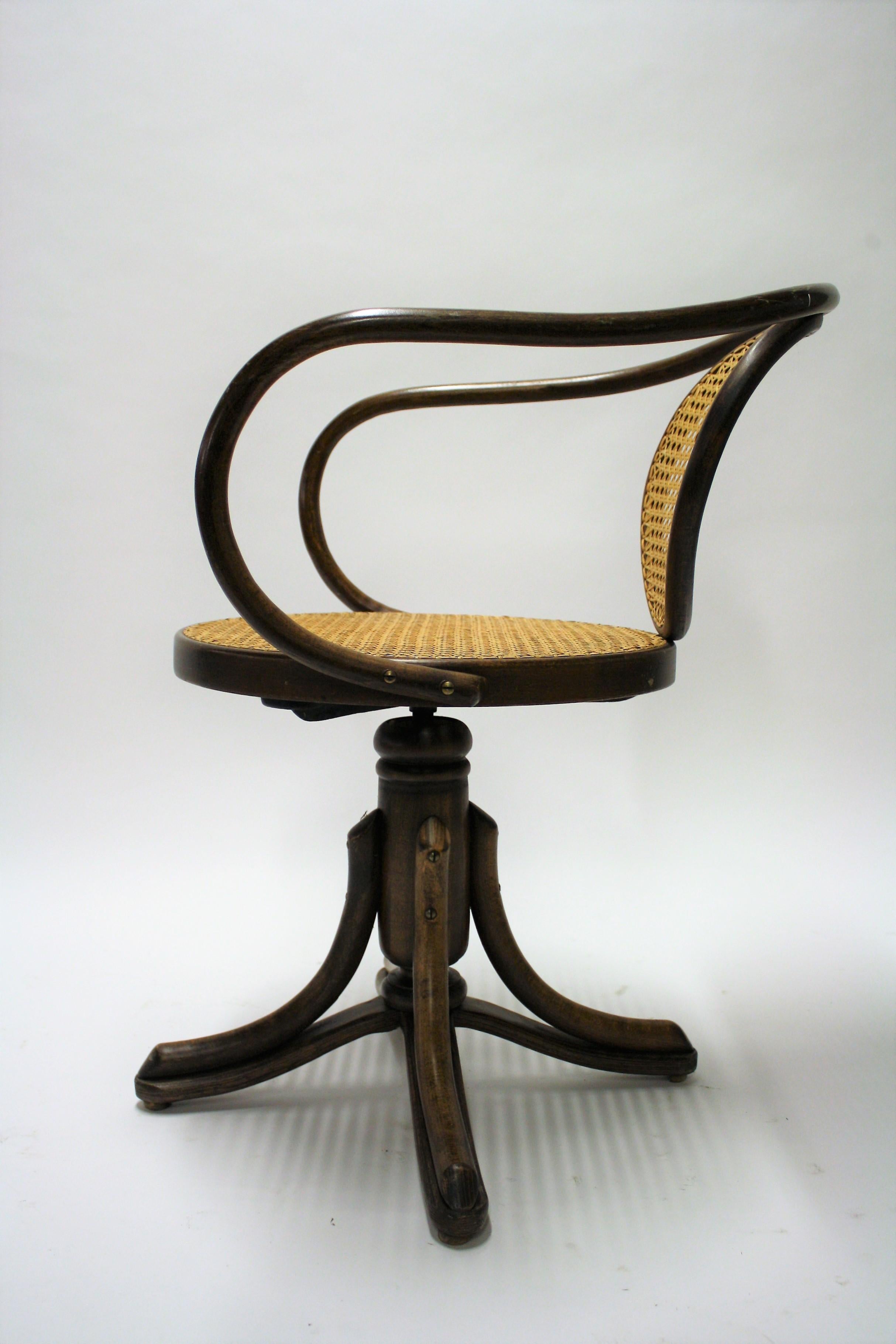 Art Nouveau Antique Desk Chair by Thonet, 1900s