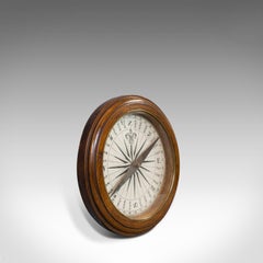 Antique Desk Compass, English, Oak, Maritime, Ship, Regency, circa 1830