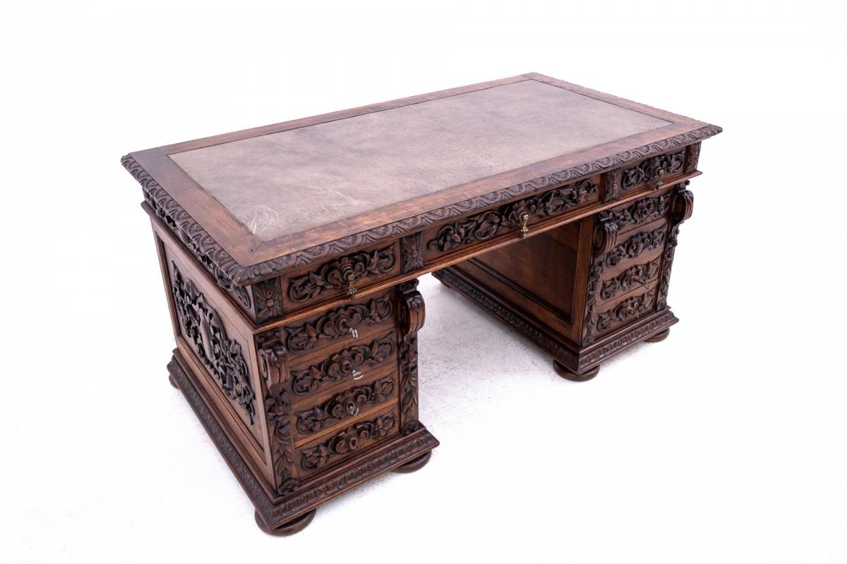 Néo-Renaissance Bureau ancien, France, fin du XIXe siècle. en vente