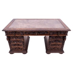 Antique desk, France, late 19th century.
