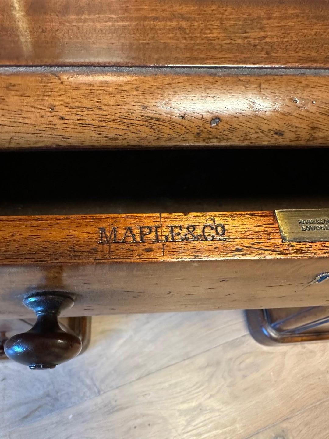 Antique Desk from maker Maple & Co For Sale 8