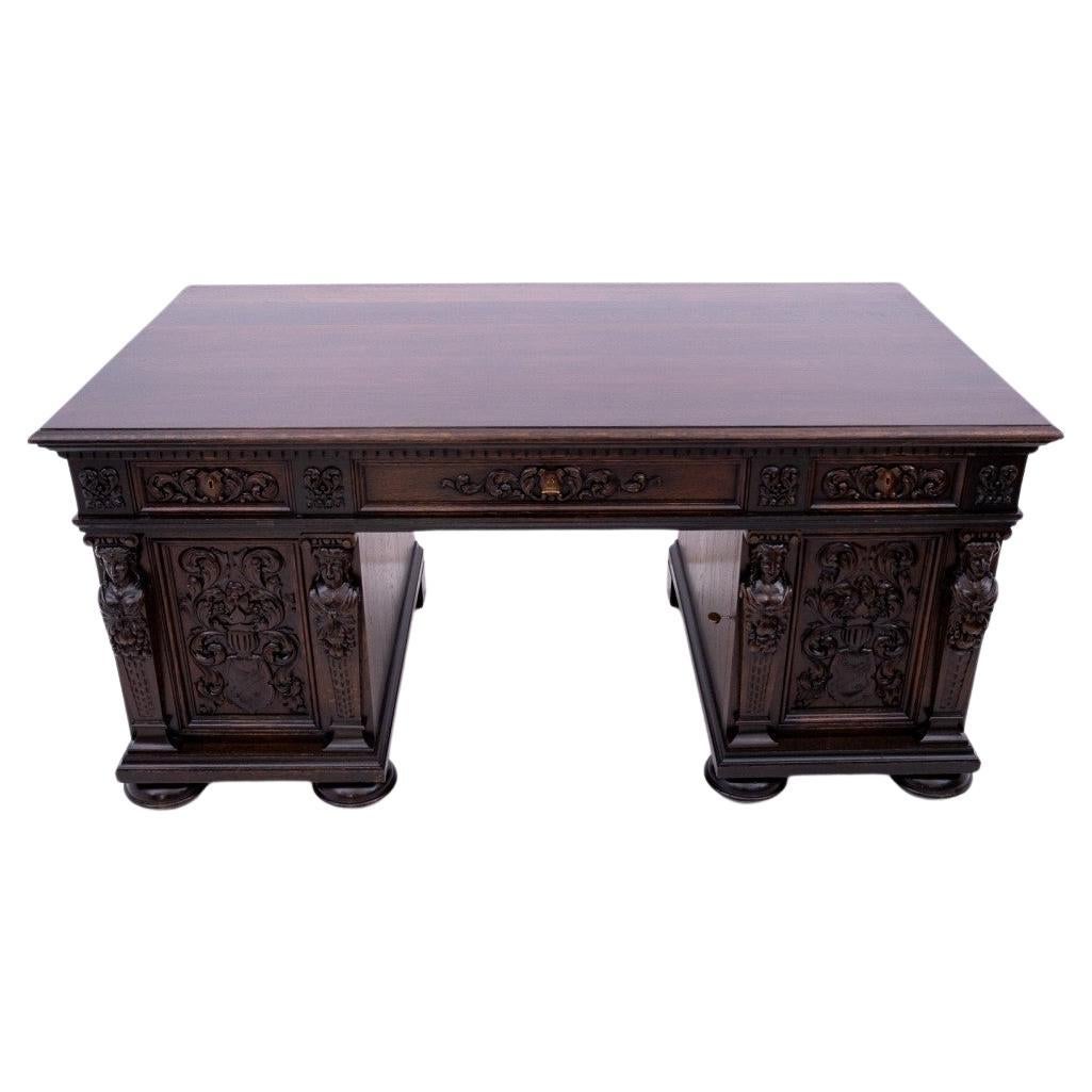 Bureau antique de la fin du XIXe siècle, Europe de l'Ouest.
