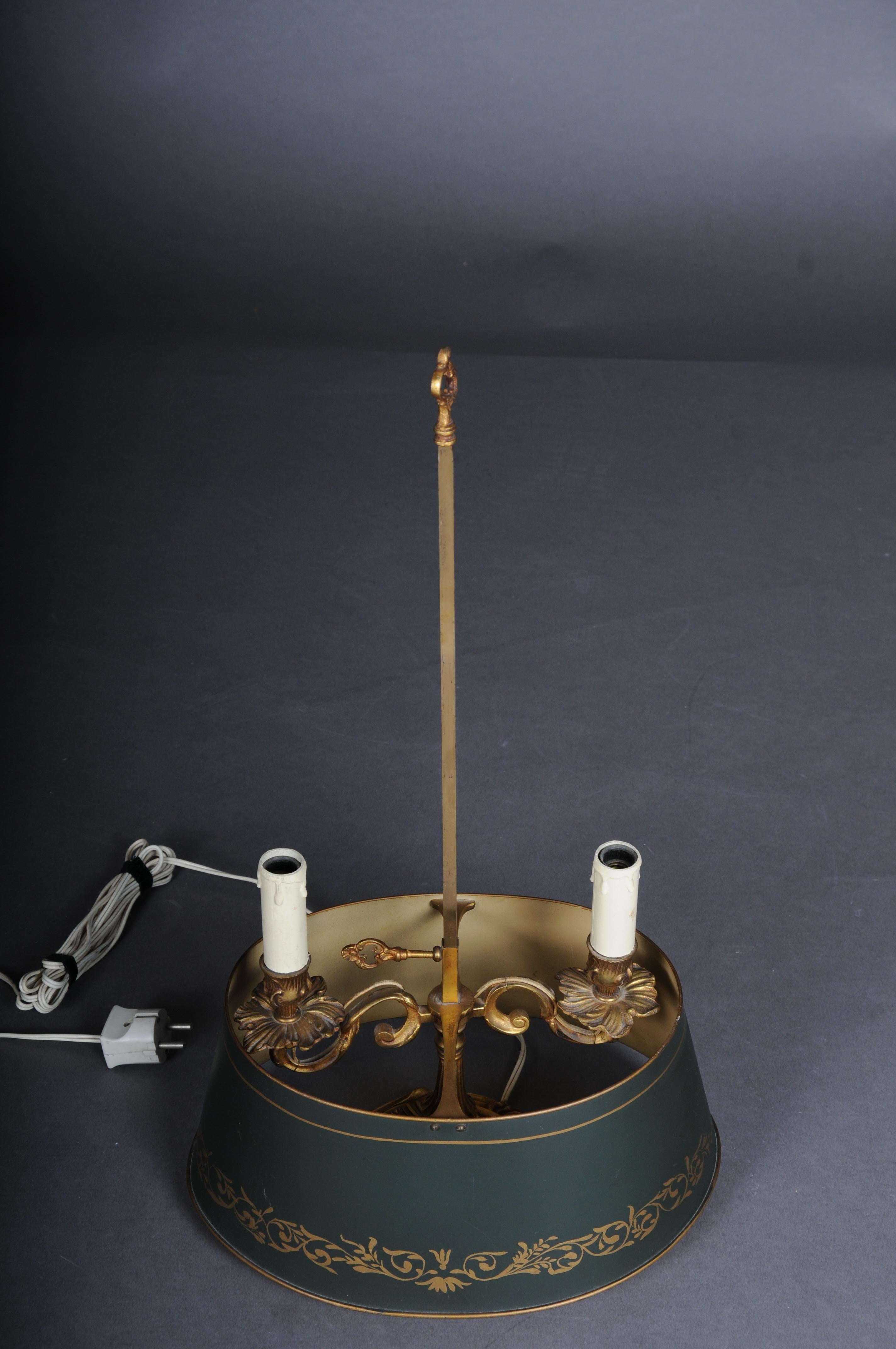 Lampe de bureau d'antiquités Empire vers 1900, bronze plaqué or en vente 3