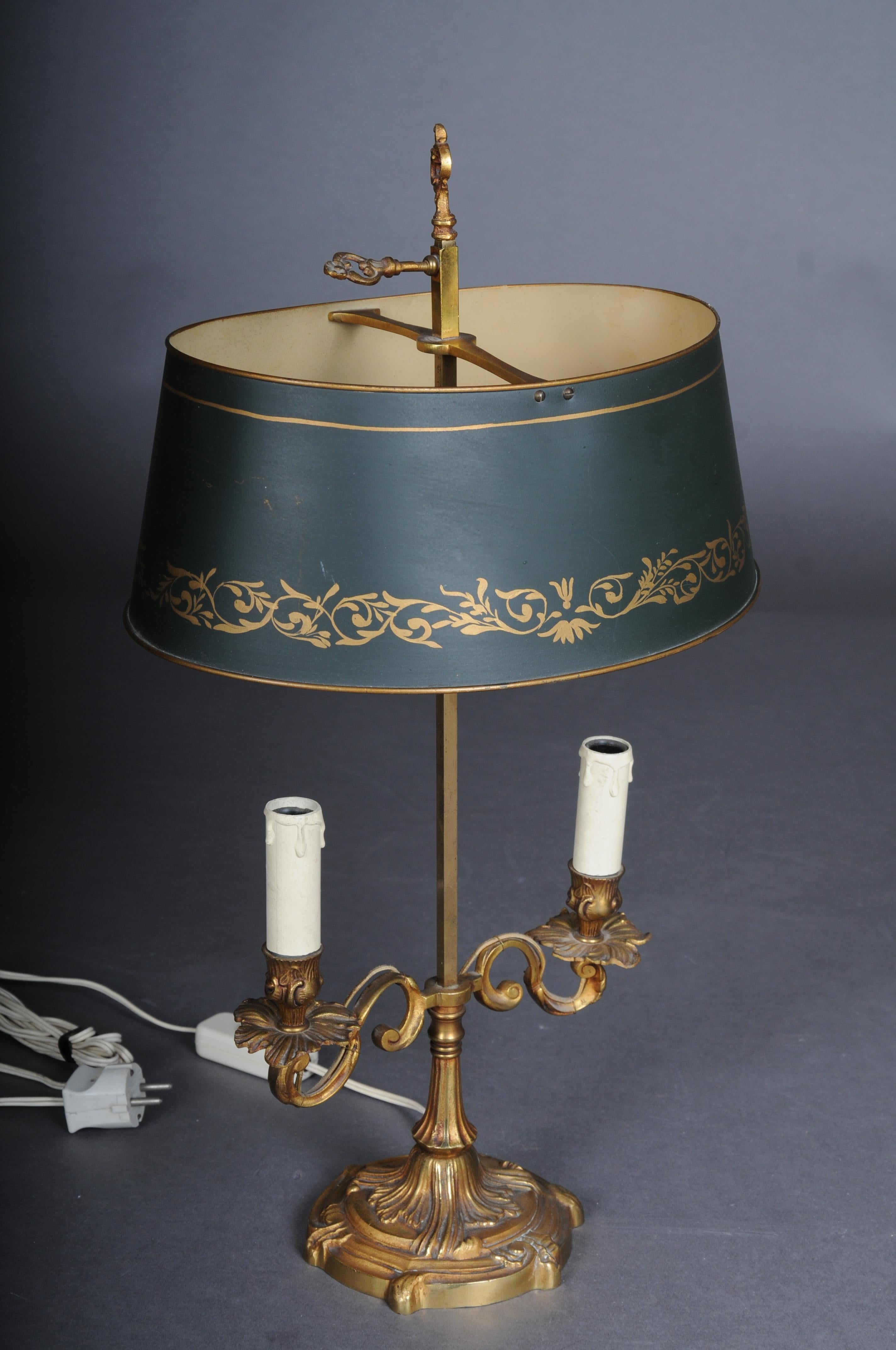 Début du 20ème siècle Lampe de bureau d'antiquités Empire vers 1900, bronze plaqué or en vente