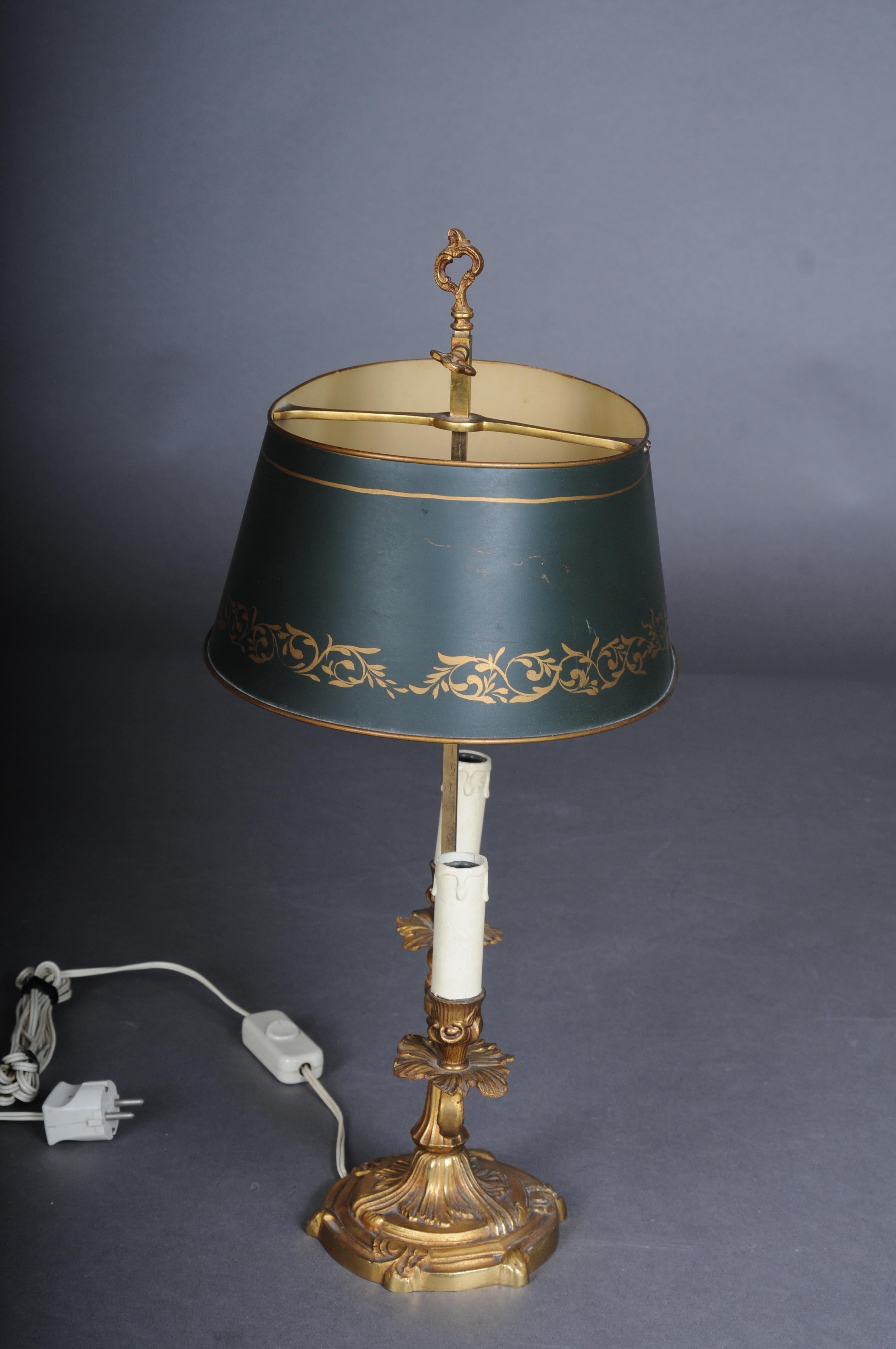 Bronze Lampe de bureau d'antiquités Empire vers 1900, bronze plaqué or en vente