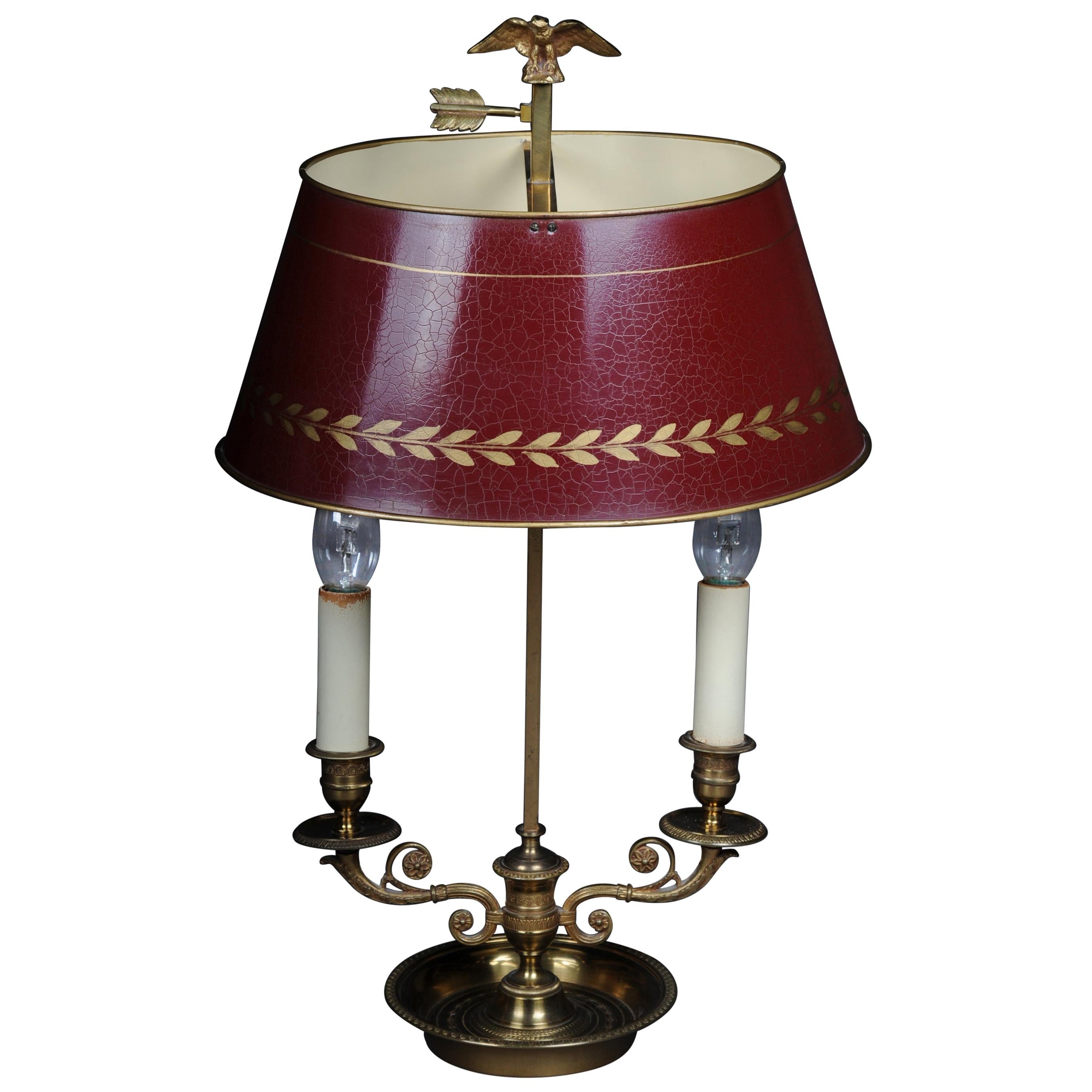 Antique Desk Lamp / Table Lamp Empire circa 1900, Gold-Plated Bronze
