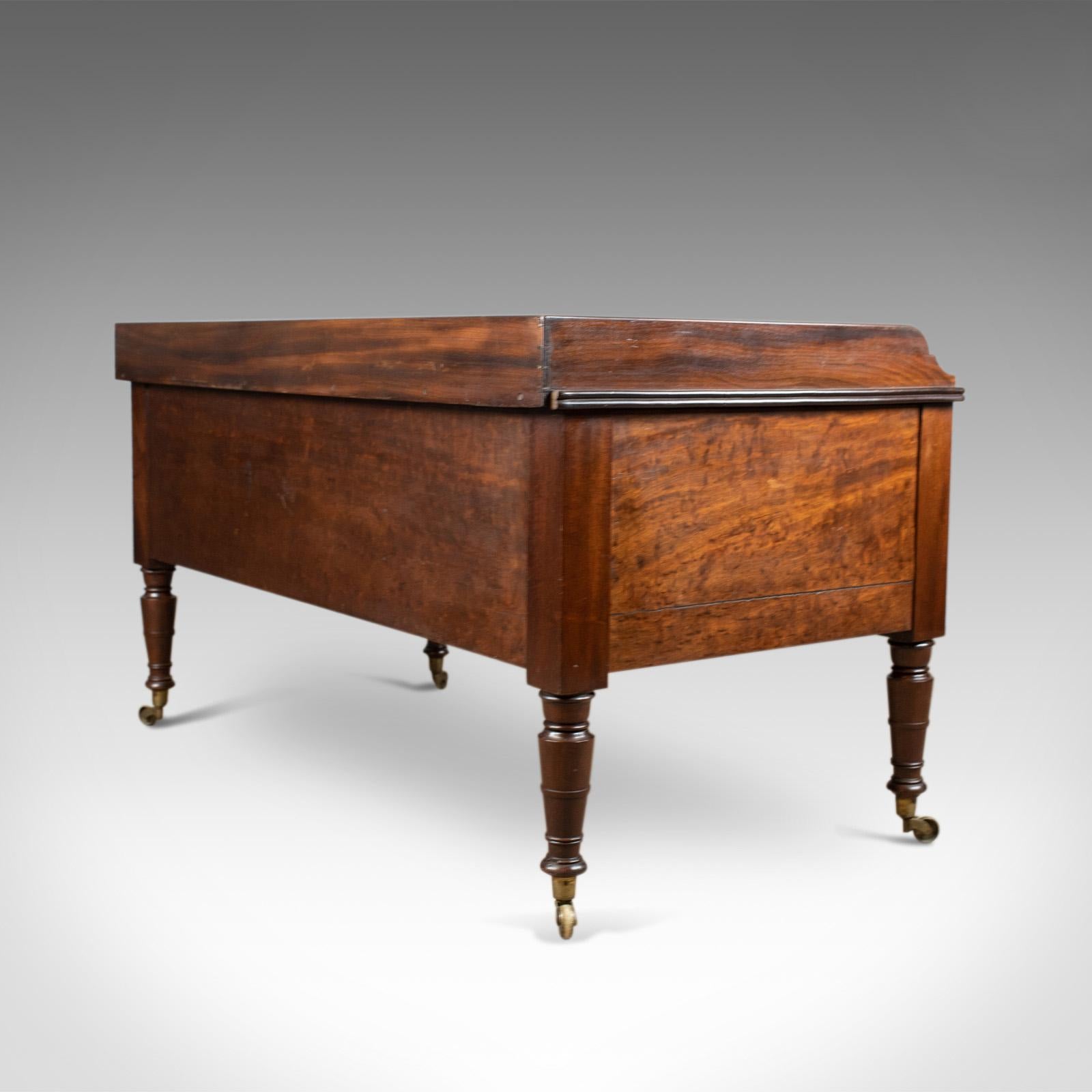 19th Century Antique Desk, Large, English, William IV, Mahogany, Kneehole, circa 1835