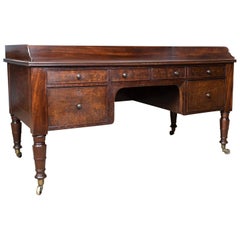 Antique Desk, Large, English, William IV, Mahogany, Kneehole, circa 1835