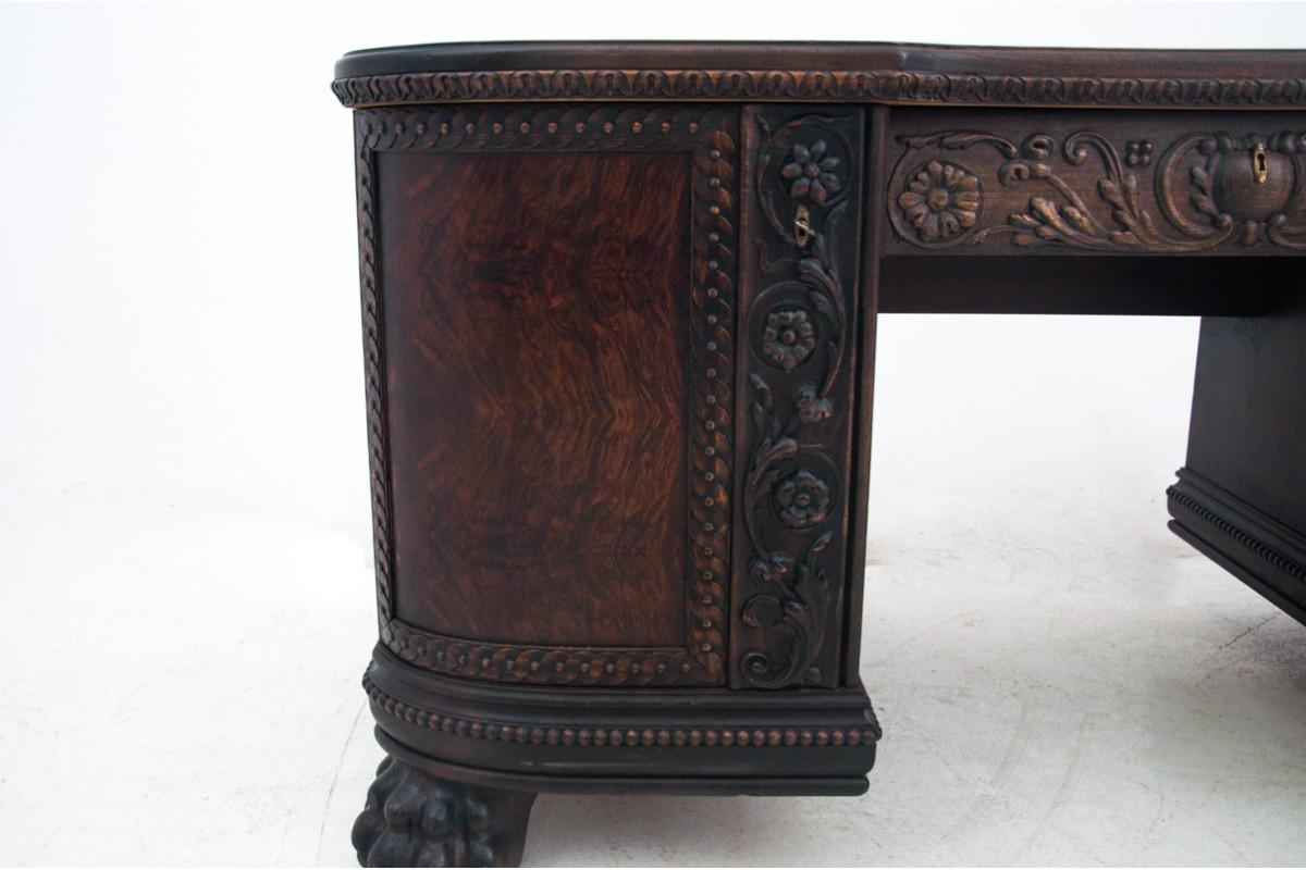 Antique Desk on Lion Legs from Interwar Period, Northen Europe, circa 1920 3