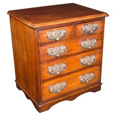 Antique Desktop Specimen Case, English, Miniature Chest of Drawers, Victorian