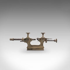 Antique Desktop Watchmaker's Lathe, Swiss, Brass, Jacot, Craftsman's Tool, 1920